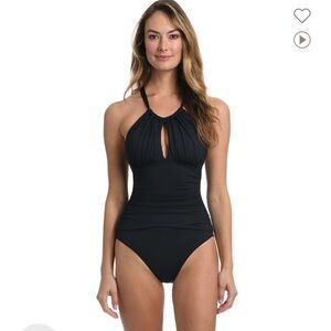 NWOT La Blanca  Island Goddess High Neck Keyhole